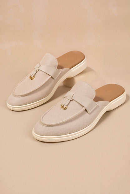 Damen Loafers Gold Komfortabel
