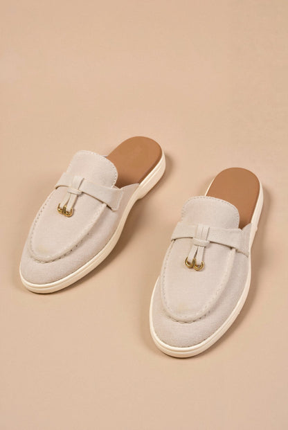 Damen Loafers Gold Komfortabel