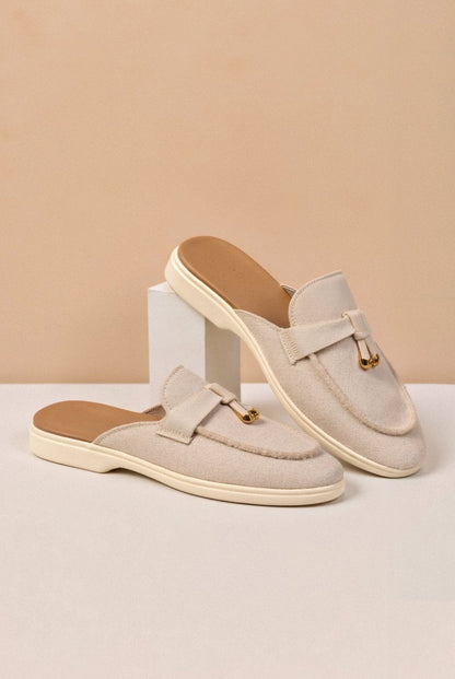 Damen Loafers Gold Komfortabel