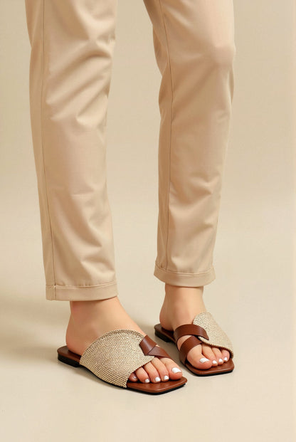 Damen Sandalen Lederoptik Sommer
