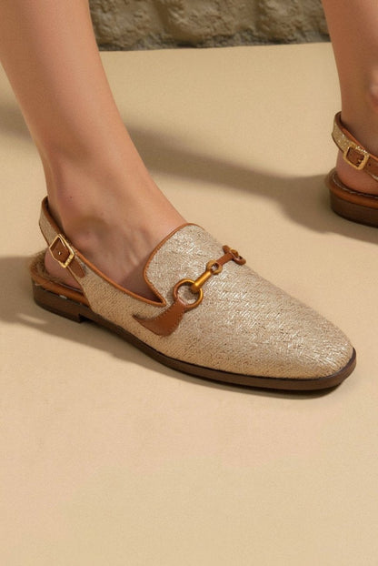 Herren Loafer Schuhe Braun Kette Leder