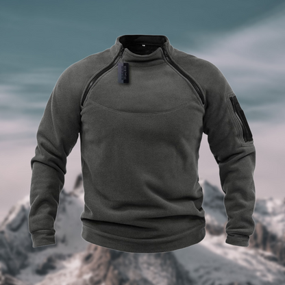 Herren Pullover Viertelzip Stehkragen Modern