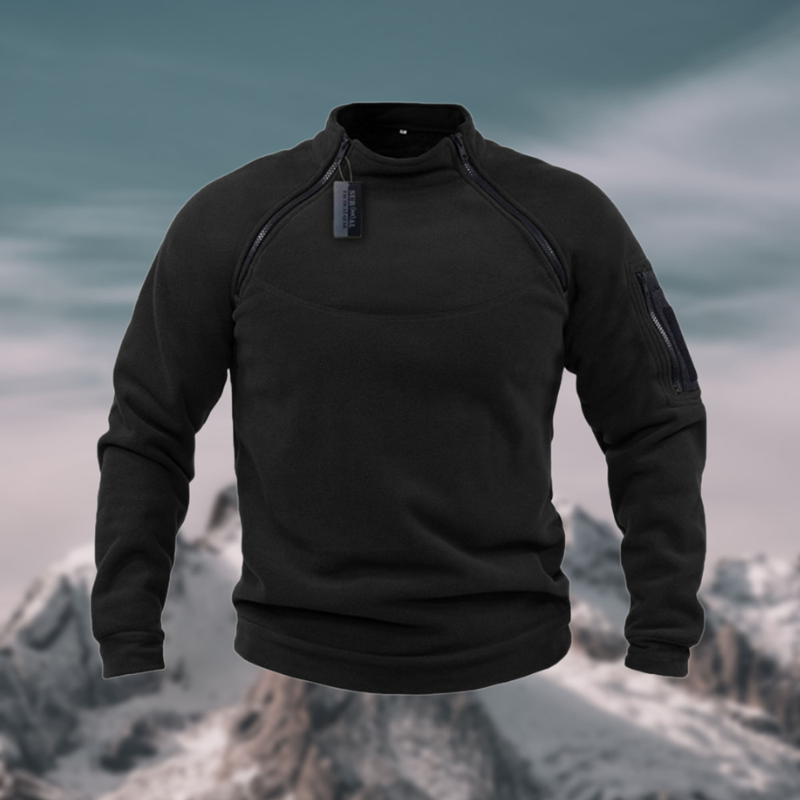 Herren Pullover Viertelzip Stehkragen Modern