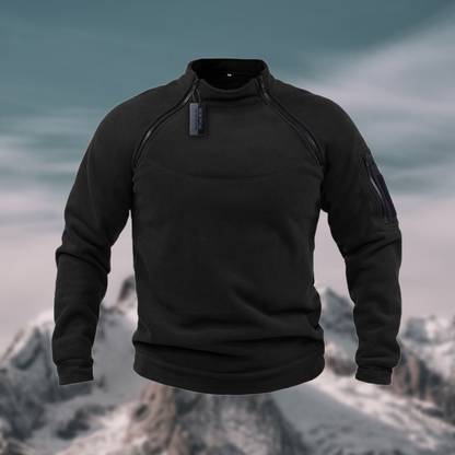 Herren Pullover Viertelzip Stehkragen Modern