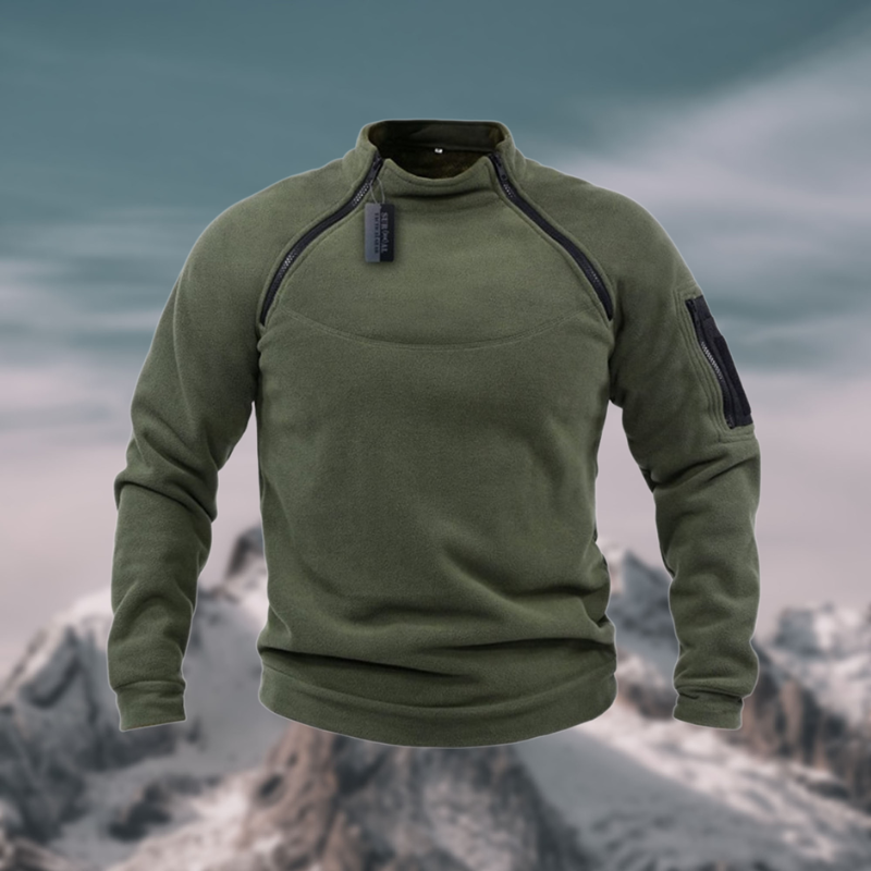 Herren Pullover Viertelzip Stehkragen Modern