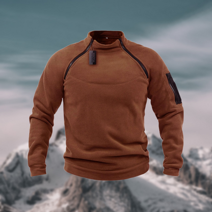 Herren Pullover Viertelzip Stehkragen Modern