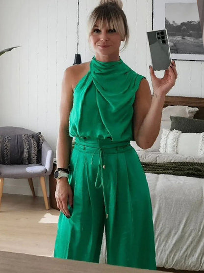 Damen Klassischer Zweiteiler Hosenanzug Elegant
