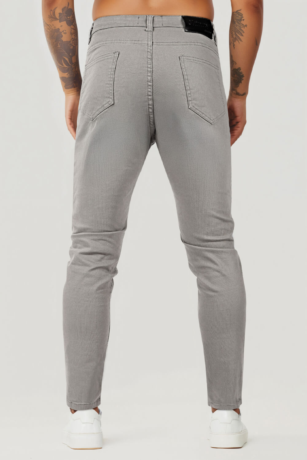 Herren Jeans Slim Fit Hellgrau