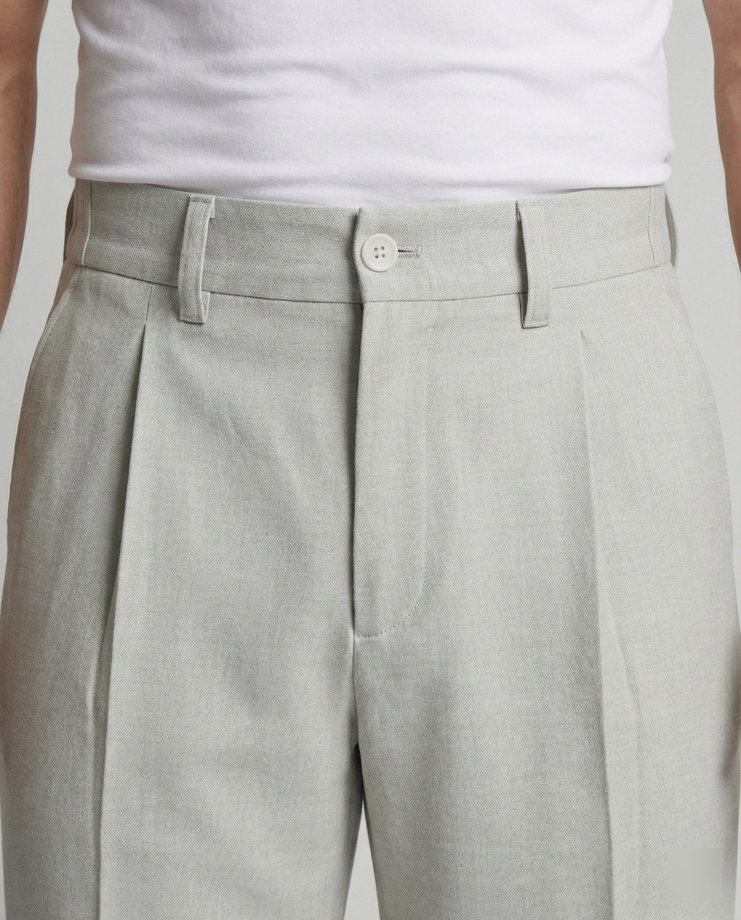 Herren Slimfit Hose Wollmischung Mikrofaser Schlagdesign