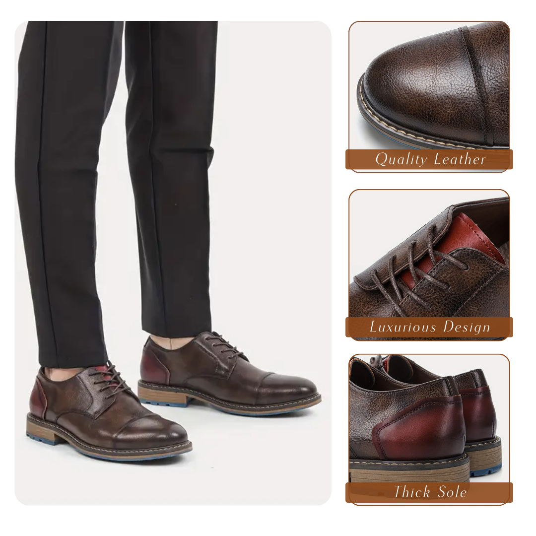 Herren Schnürschuhe Große Größen Elegantes Leder