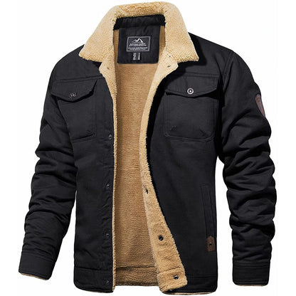 Herren Bomberjacke Gefüttert Warm Brusttaschen