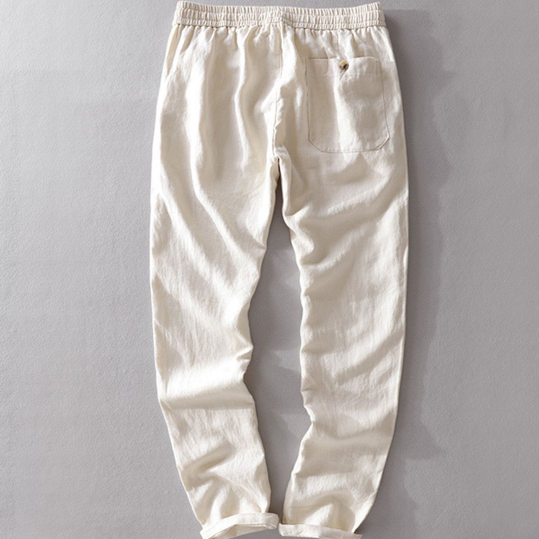 Herrenhose Elastisch Leinen