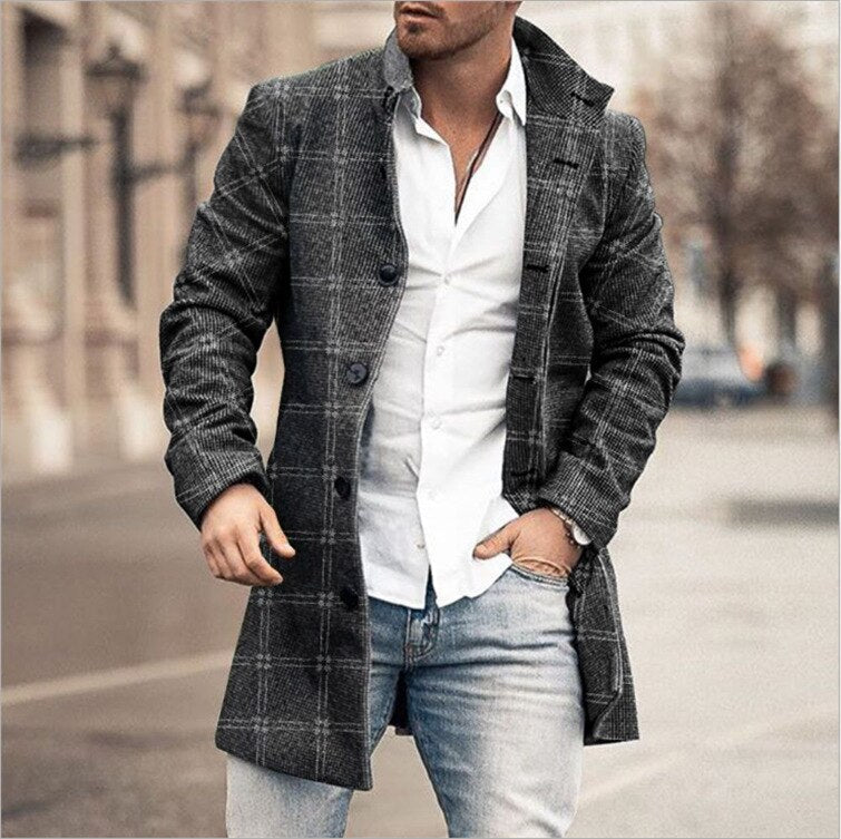 Herren Winterjacke Warm Isoliert Mit Kragen