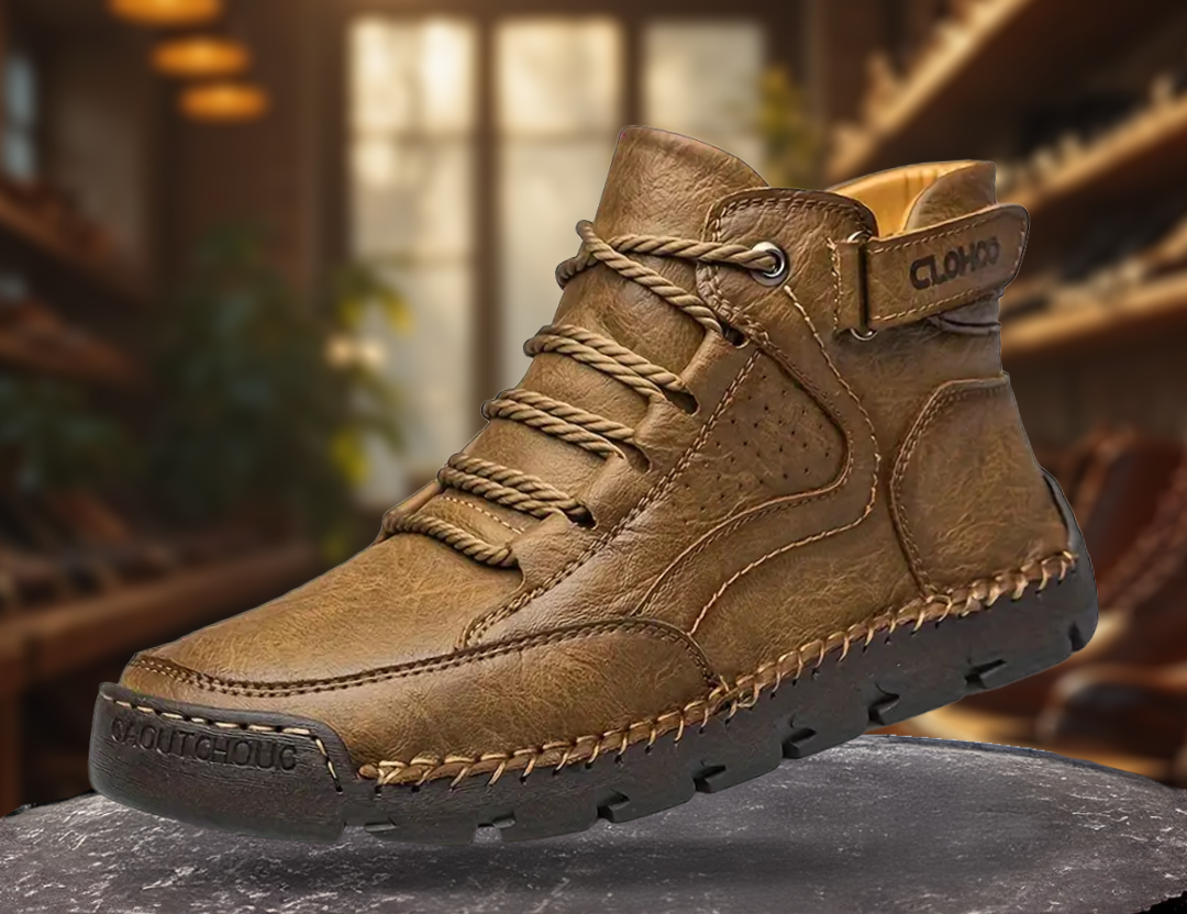 Herren Wanderschuhe Leder Orthopädisch Bequem