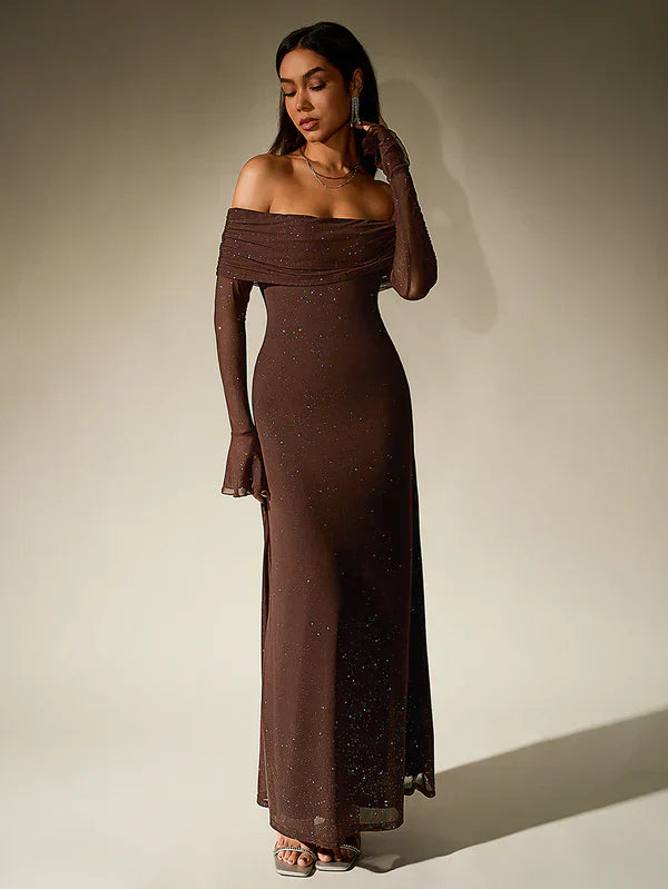 Ella Damen Abendkleid Glitzernd - Norvielle