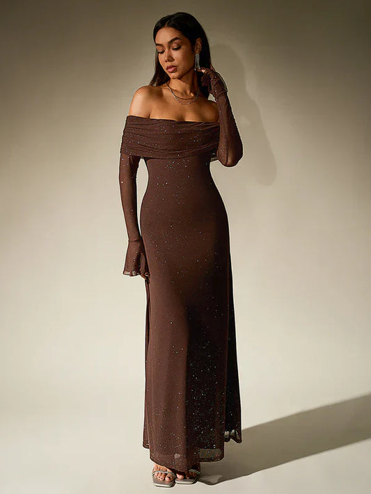 Ella Damen Abendkleid Glitzernd - Norvielle