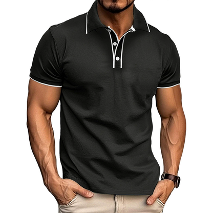 Herren Slimfit Poloshirt Kurzarm Klassisch