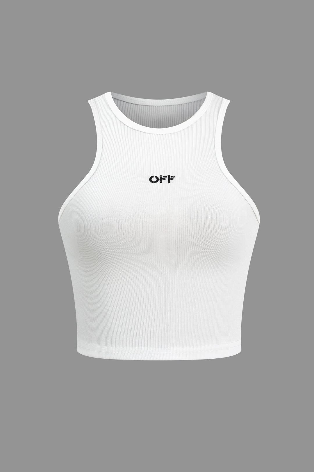 Damen Crop- Racerback-Ausschnitt Weiß - Norvielle