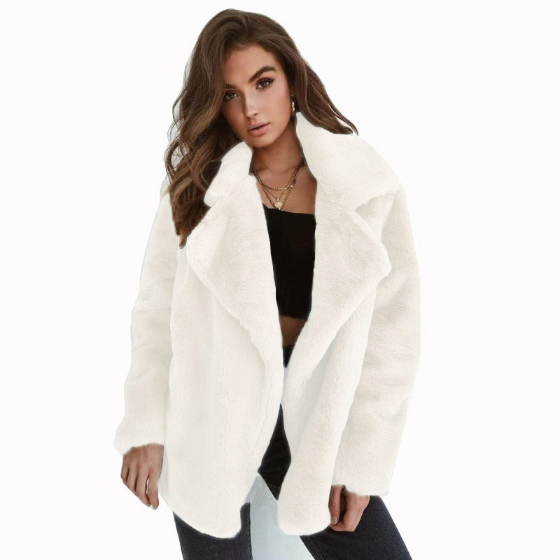 Teddylook Kunstpelzmantel Damen Warm