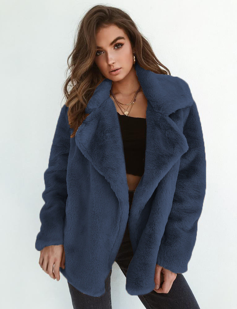 Teddylook Kunstpelzmantel Damen Warm