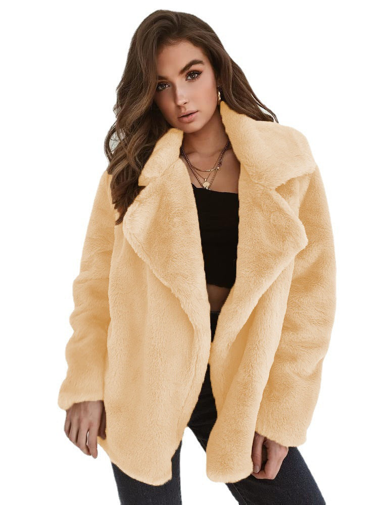 Teddylook Kunstpelzmantel Damen Warm