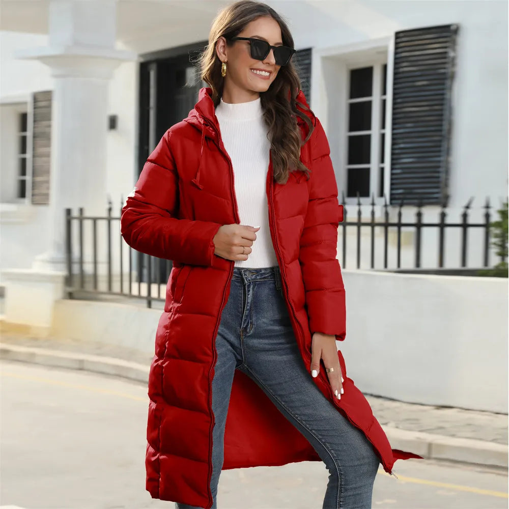 Damen Winterjacke Pufferjacke Warm Mit Kapuze