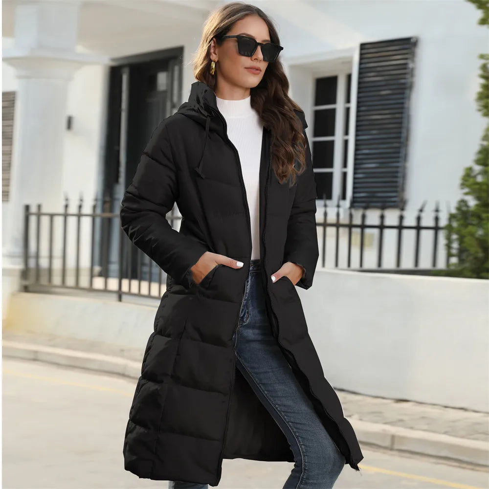 Damen Winterjacke Pufferjacke Warm Mit Kapuze