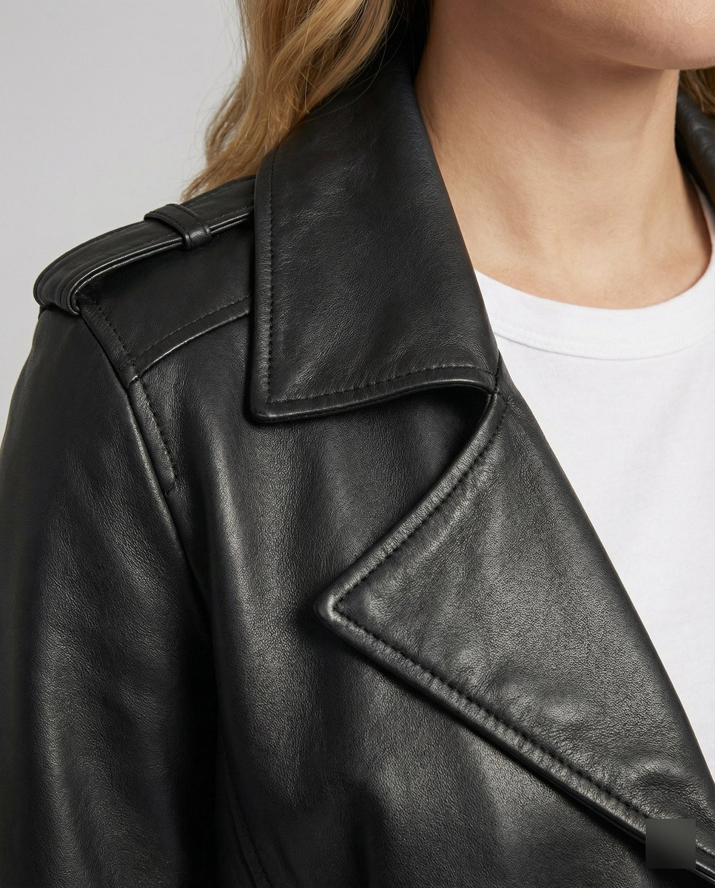 Damen Lederjacke Oversized Bikerjacke