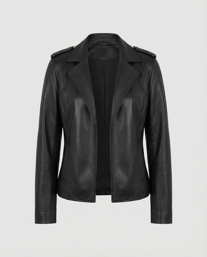 Damen Lederjacke Oversized Bikerjacke