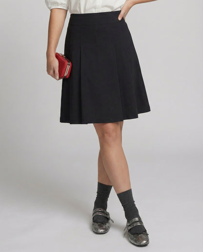Damen Minirock aus Baumwolle Elegant Faltenrock Sommer
