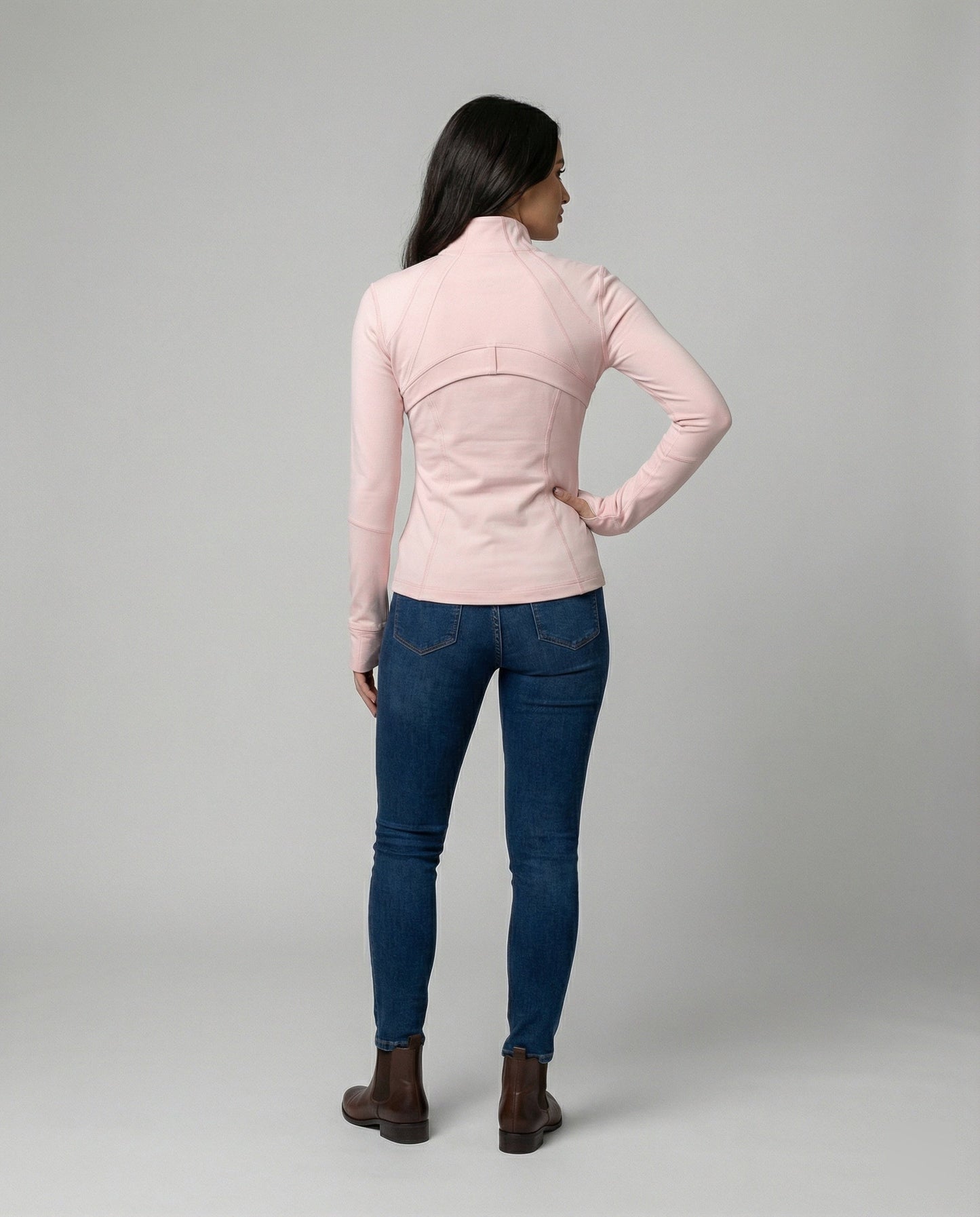 Damen Sportjacke Slim Fit Wasserabweisend für Yoga Fitness