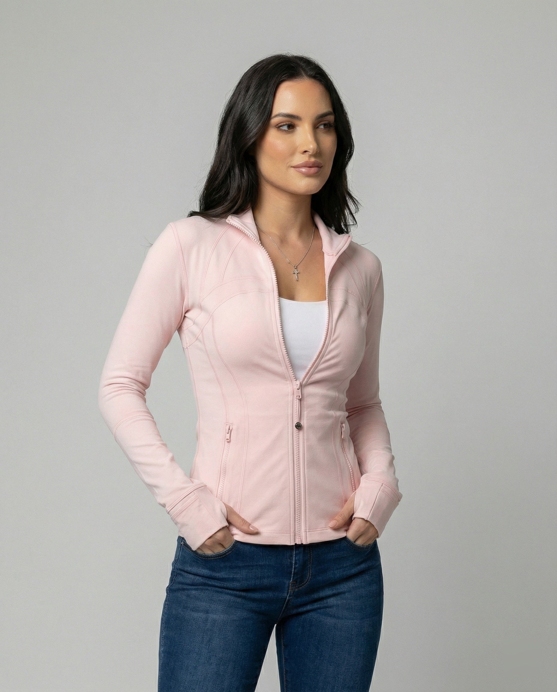 Damen Sportjacke Slim Fit Wasserabweisend für Yoga Fitness - Norvielle