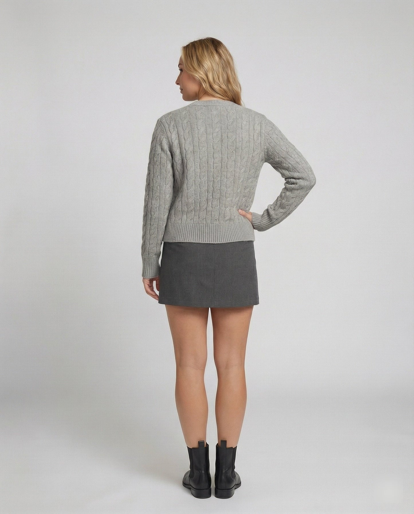 Damen Kurzcardigan Tailliert Strick Modern