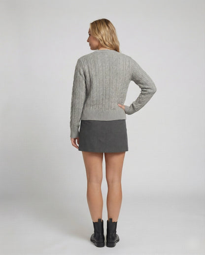 Damen Kurzcardigan Tailliert Strick Modern