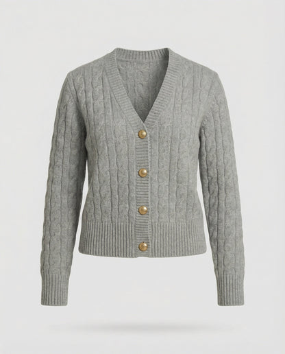 Damen Kurzcardigan Tailliert Strick Modern