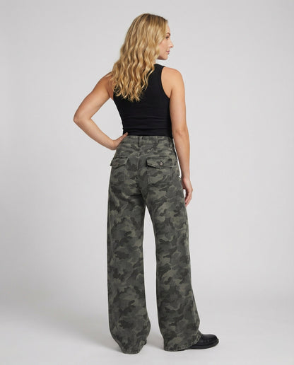 Herren Militärhose Hohe Taille Lockeres Bein