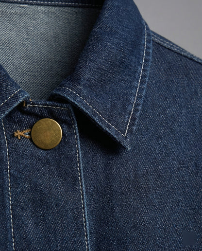 Damen Oversized Jeansjacke mit Taschen