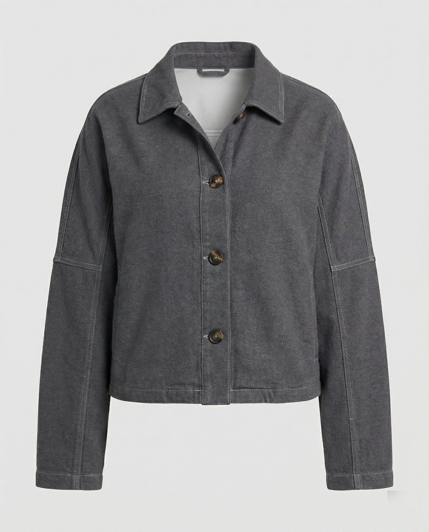 Weite Damen Kurzjacke Oversized Ballonärmel