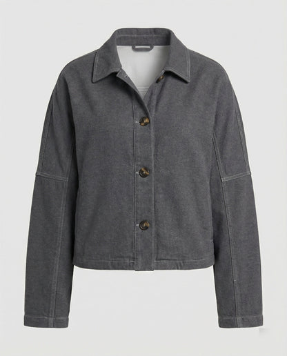 Weite Damen Kurzjacke Oversized Ballonärmel