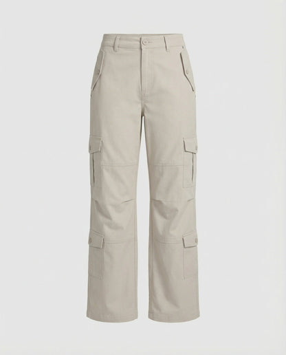 Damen Wide-Legg-Hose Hochtaillierte Asymmetrisch Modern