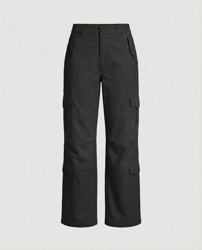 Damen Wide-Legg-Hose Hochtaillierte Asymmetrisch Modern
