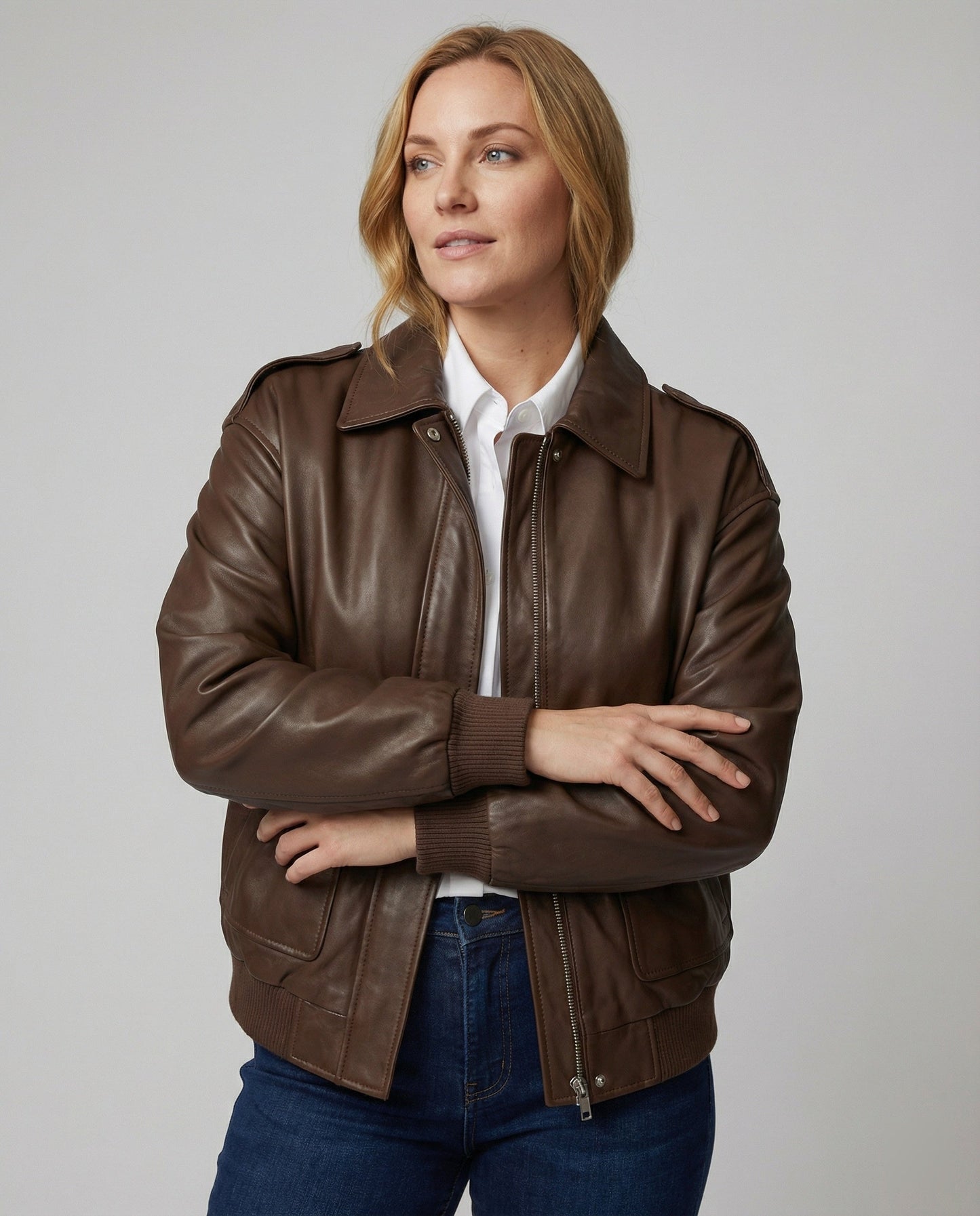 Damen Lederjacke Softleder