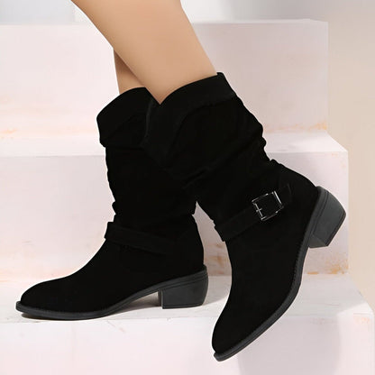 Damen Stiefeletten Weichleder Bequem