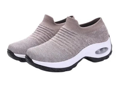 Damen Plattform Sneaker Atmungsaktives Material