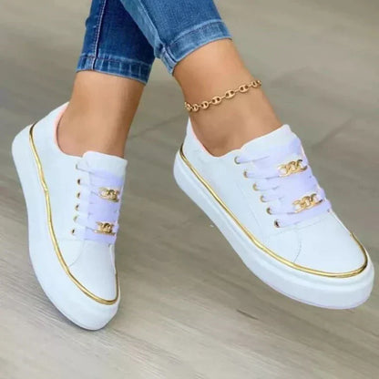 Damen Schnürschuhe Bequem Sneaker