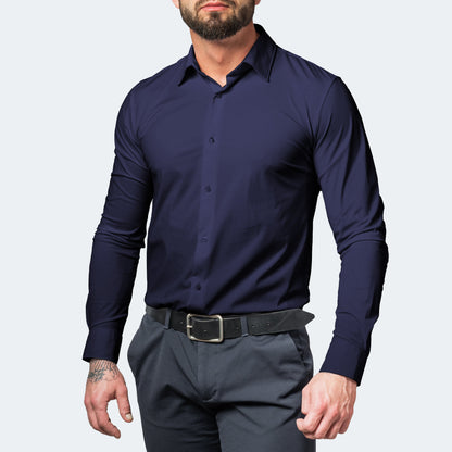 Herren Komfort-Hemd aus Stretch-Material Knitterfrei Modern