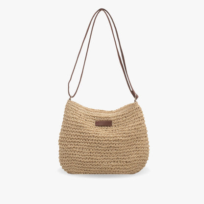 Damen Schultertasche Groß Leder Schwarz - Norvielle