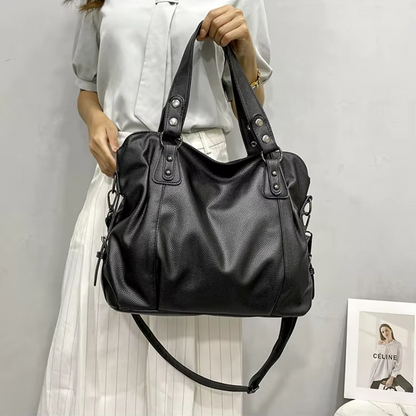 Vegane Damen Schultertasche Groß Kunstleder Optik - Norvielle