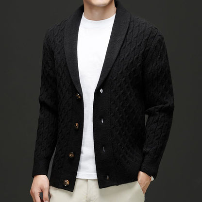 Herren Strickjacke Klassisch Braun