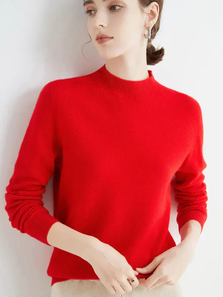Damen Pullover Langarm Elegantes Design